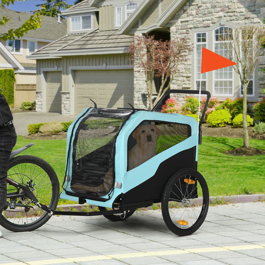 2-in-1 Large Dog Bike Trailer & Stroller Combo with Safety Hitch