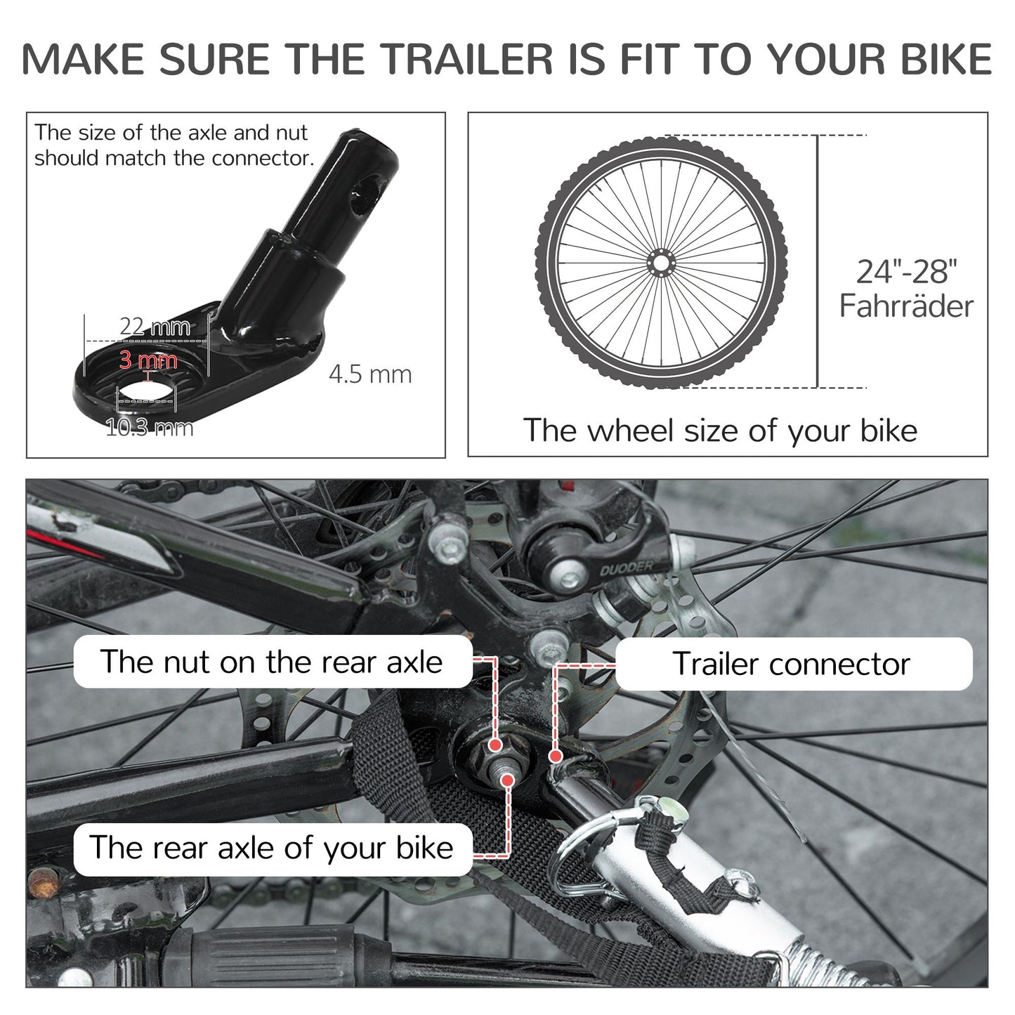 2-in-1 Large Dog Bike Trailer & Stroller Combo with Safety Hitch