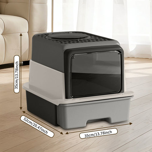 2026 Top-Rated Cat Litter Box: Pull-Out Drawer, No Scoop Needed