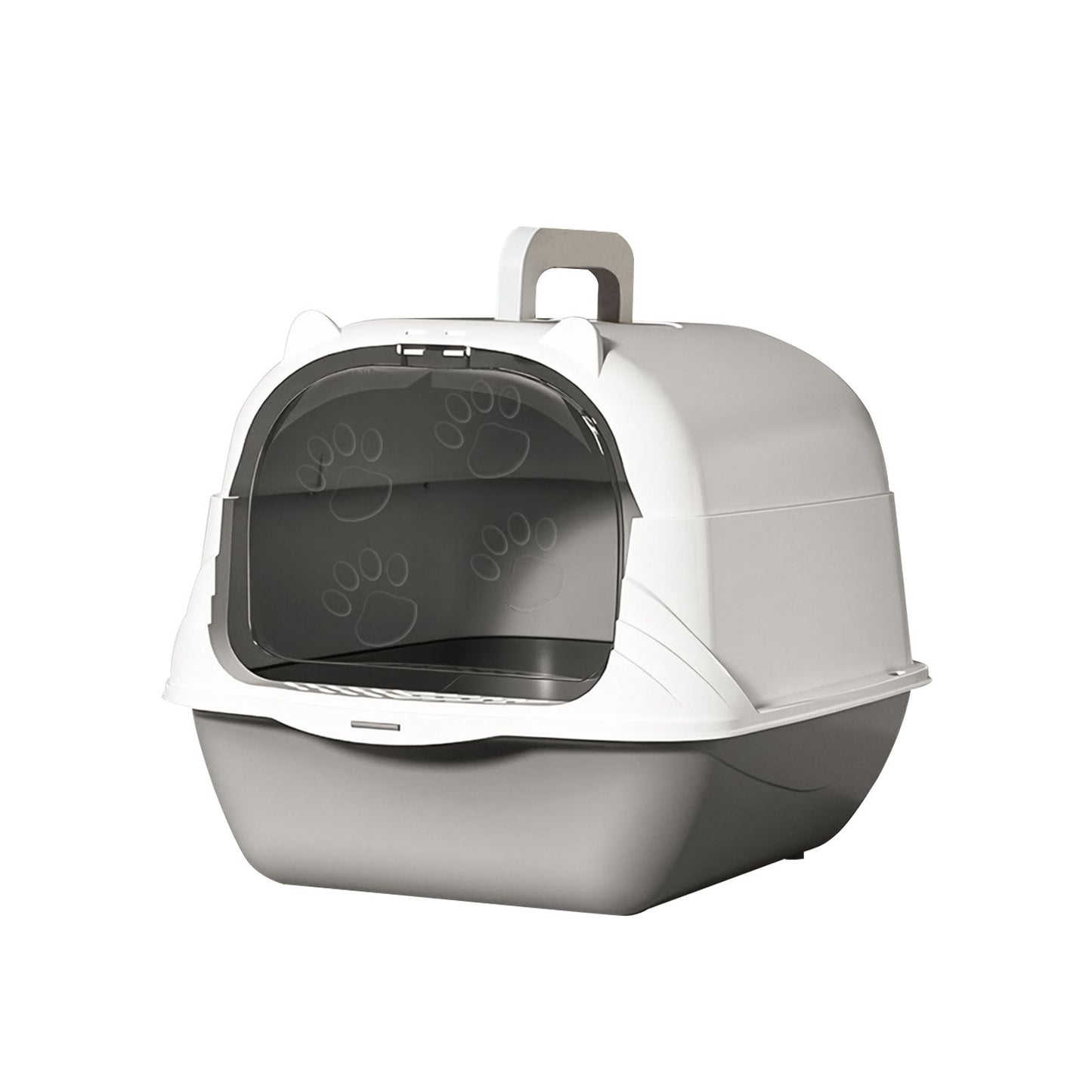 2026 Top Rated Fully Enclosed Cat Litter Box, Gray - Odor-Locking