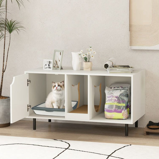 Inch Cat Litter Box Enclosure for 2 Cats Hidden Cat Washroom