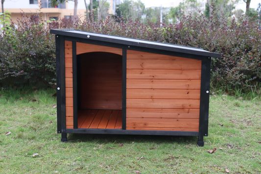 46"Dog House Outdoor & Indoor Wooden Dog Kennel for Winter