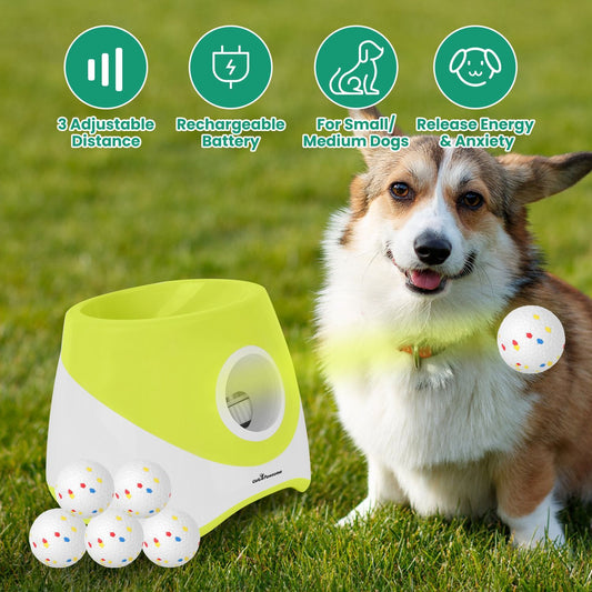 Automatic Dog Ball Launcher Rechargeable Interactive Pet Ball