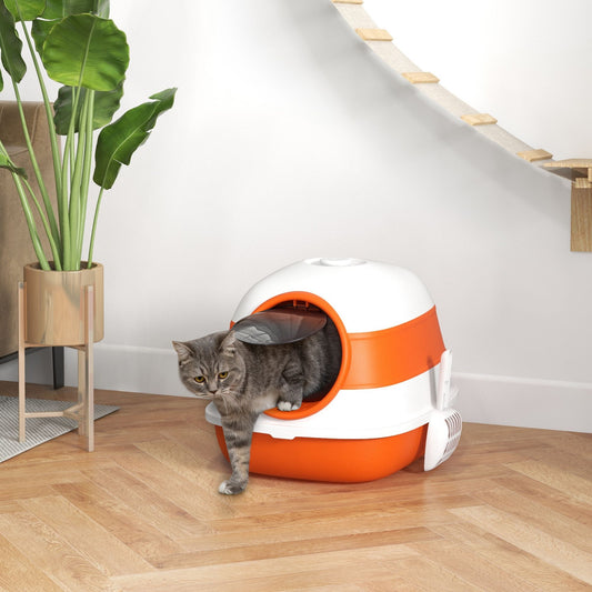 Cat Litter Box with Lid, Covered Litter Box with High Sides