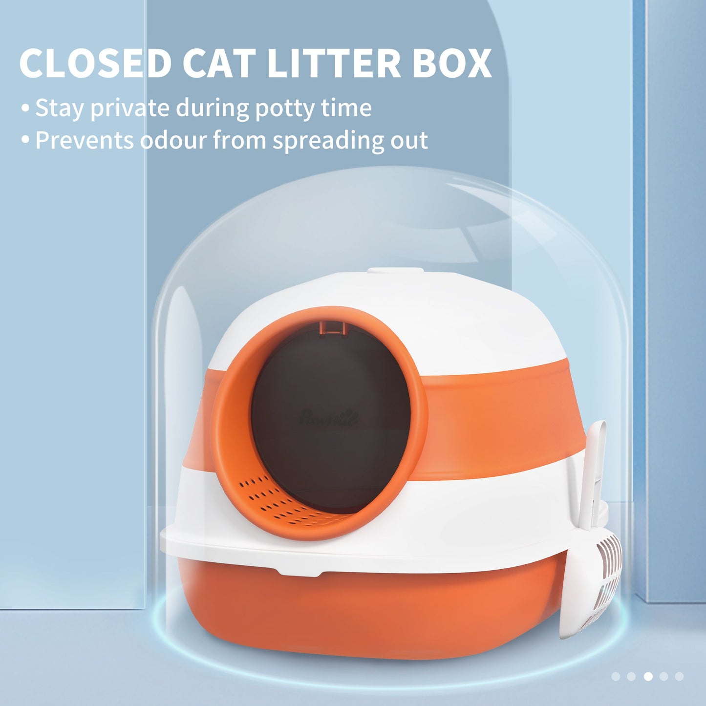 Cat Litter Box with Lid, Covered Litter Box with High Sides