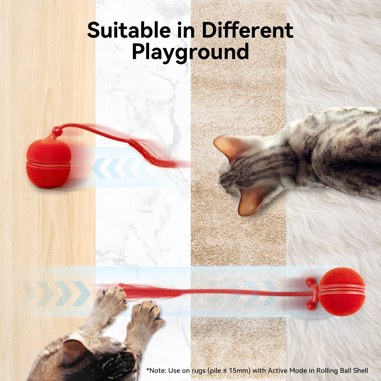 Automatic Interactive Cat Toy, Wicked Ball Duo2, 2 in 1
