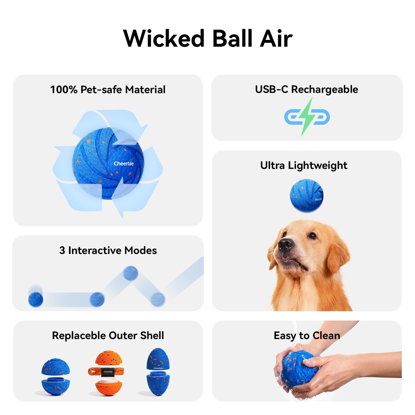 Wicked Ball Air Automatic Moving IPX7 Waterproof Active Rolling