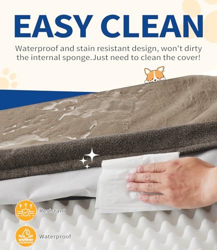 Dog Bed Orthopedic Dog Sofa for Large Dogs,Supportive Foam