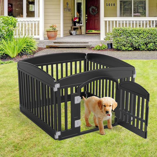 Dog Playpen Safe & Secure Indoor/Outdoor Pet Fence | Folding &