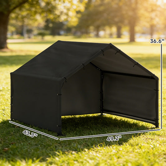 Dog Shade Shelter Outdoor, Dog House Outside with Canopy, Pet Tent