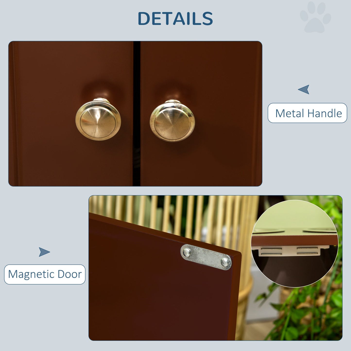 Elevated Dog Bowls with Storage Cabinet, Raised Dog Bowl Stand