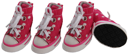 Extreme-Skater Canvas Casual Grip Pet Sneaker Shoes - Set of 4