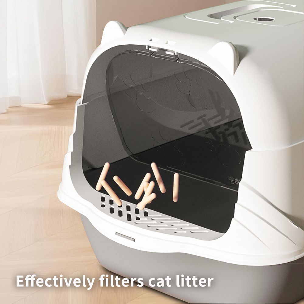 Fully Enclosed Cat Litter Box – Effectively Filters Cat Litter