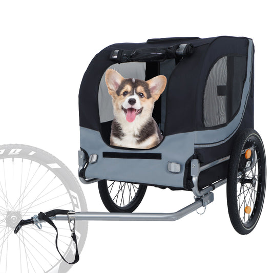 Large Folding Bike Trailer for Dogs – 66LB Capacity All-Terrain