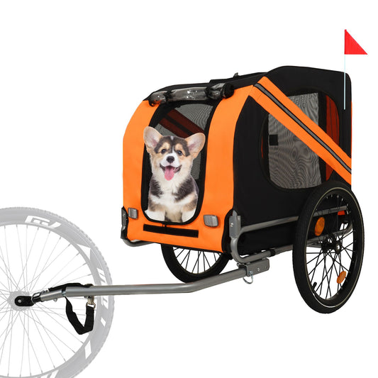 Large Folding Bike Trailer for Dogs – 66LB Capacity All-Terrain