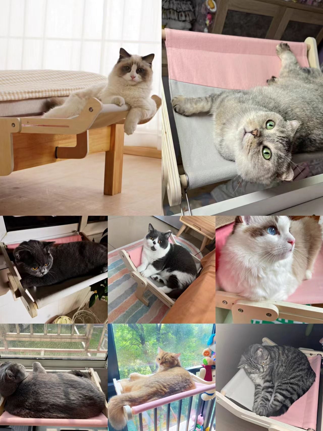 One-Step Cat Bed for Window Sill & Bedside;Cat Window Perches ;