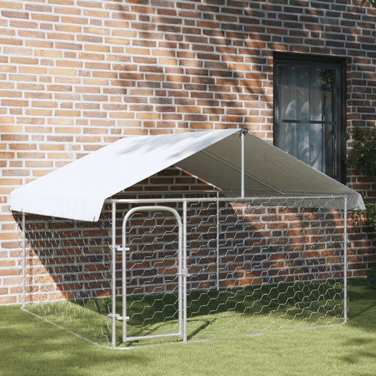 Outdoor Dog Kennel with Roof 78.7 X59.1