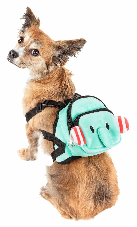 Dual-Pocketed Compartmental Animated Dog Harness Backpack