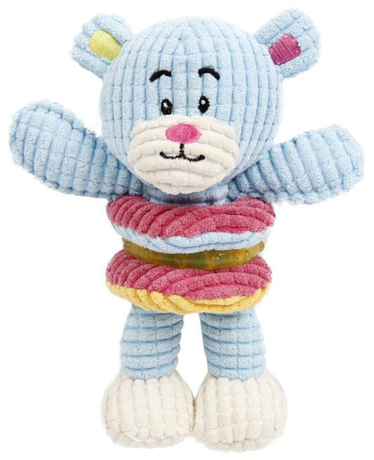 Plush Squeaking and Rubber Teething Newborn Puppy Dog Toy