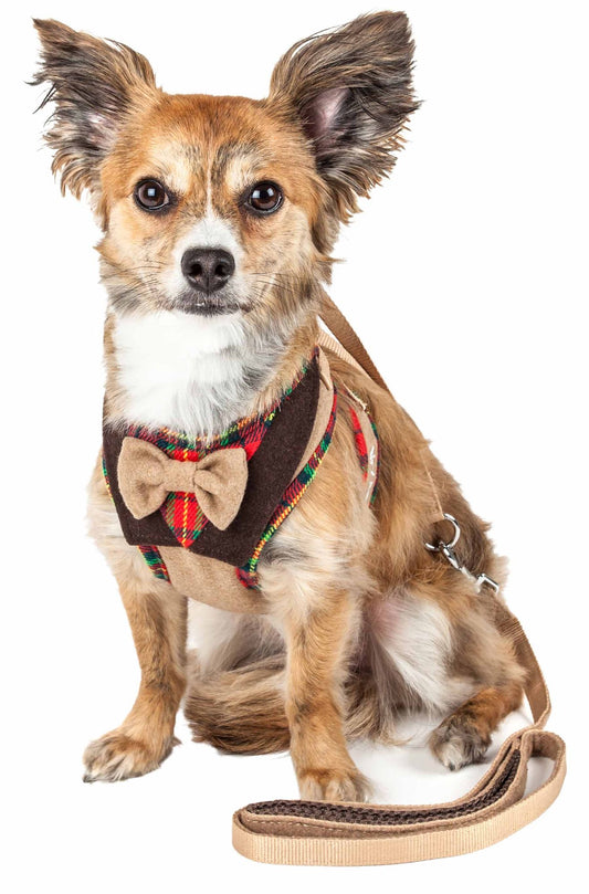 2-in-1 Mesh Reversed Adjustable Dog Harness-Leash