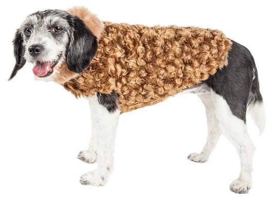 Shaggy Elegant Designer Dog Coat Jacket