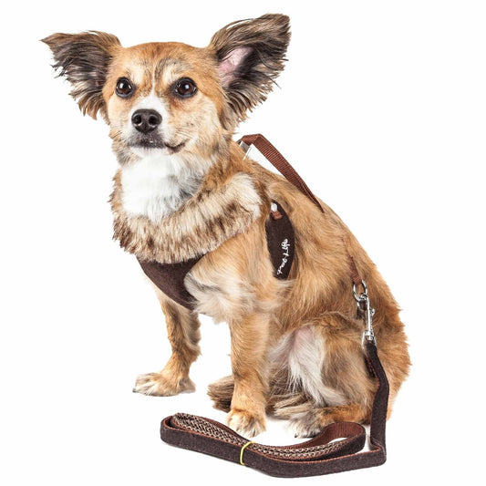 2-in-1 Mesh Reversed Adjustable Dog Harness-Leash