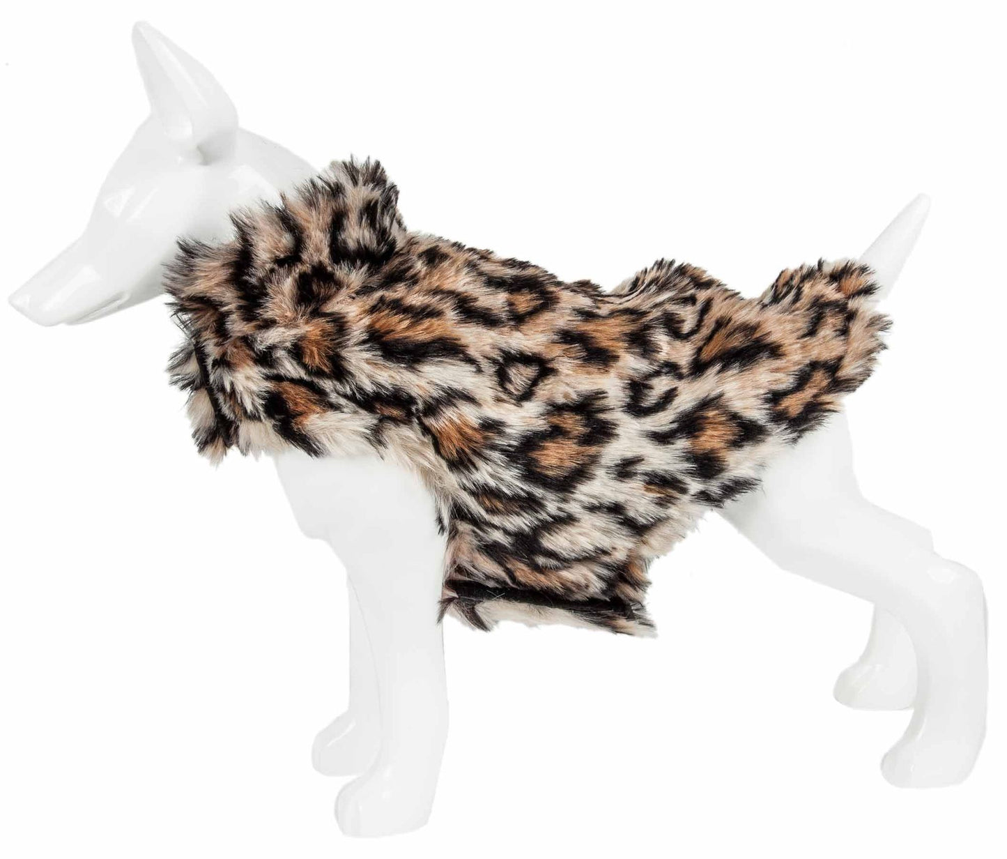Dazzling Leopard Patterned Mink Fur Dog Coat Jacket