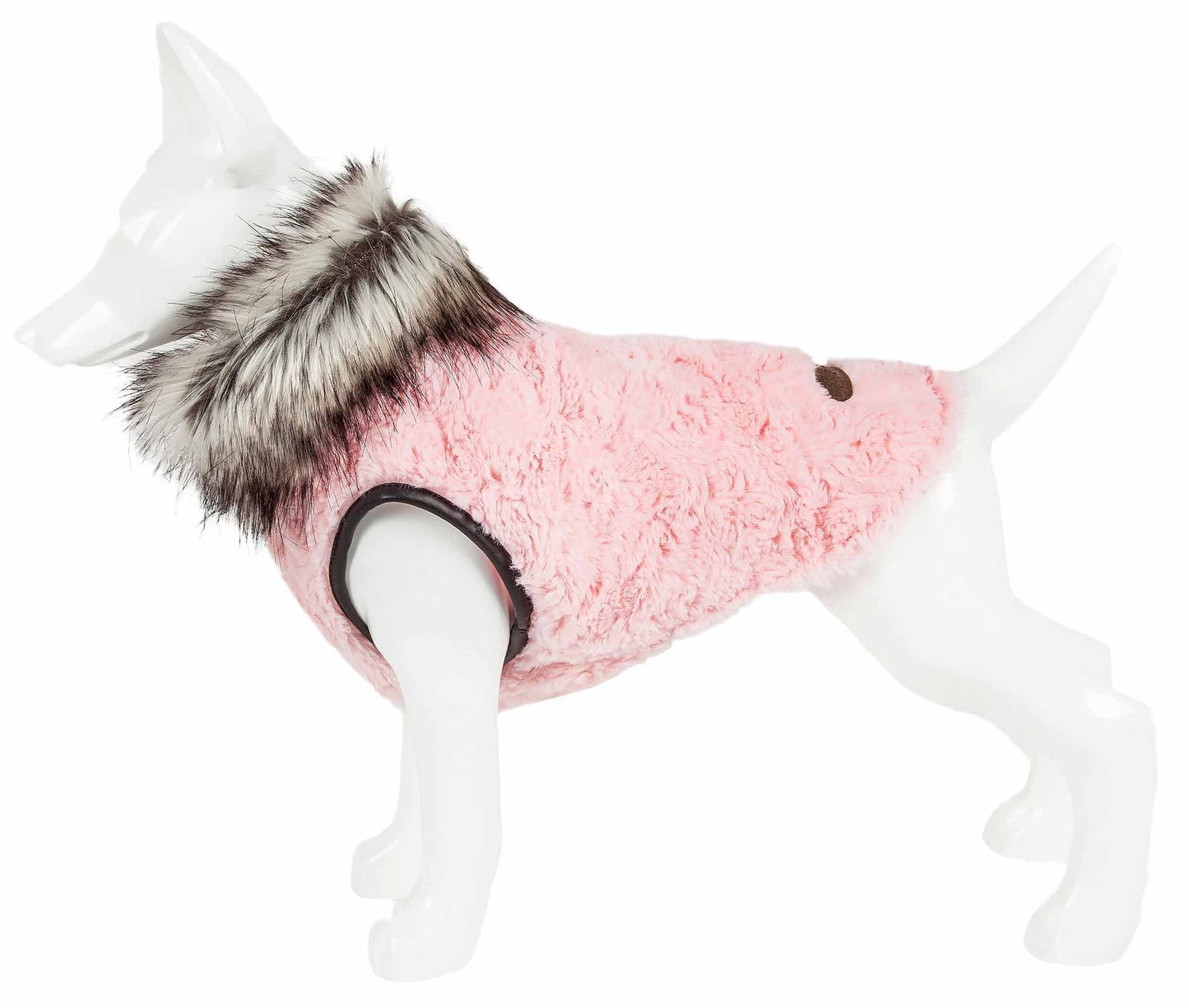 Charming Designer Mink Fur Dog Coat Jacket
