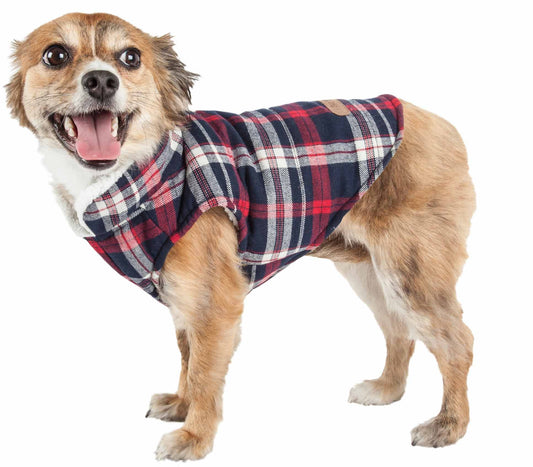 Classical Plaided Insulated Dog Coat Jacket