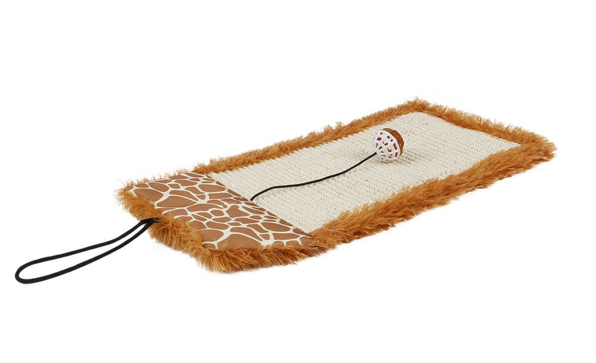 Eco-Natural Sisal and Jute Hanging Carpet Cat Scratcher with Toy