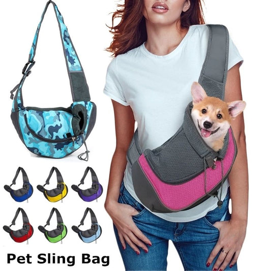 Pet Puppy Carrier S/L Outdoor Travel Dog Shoulder Bag Mesh Oxford