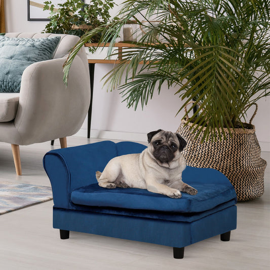 Pet Sofa Bed with Storage, Cushy Couch for Cats and Small Dogs