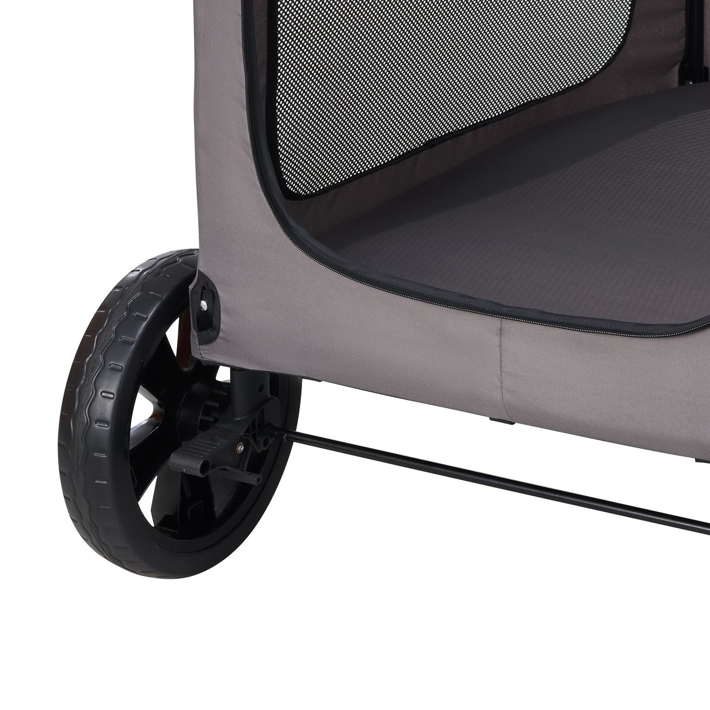 Pet Stroller, 4 Wheels Dog Stroller with Brakes, 160lbs Weight