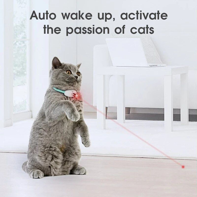 Smart Laser Tease Cat Collar Electric USB Charging Kitten Wearable