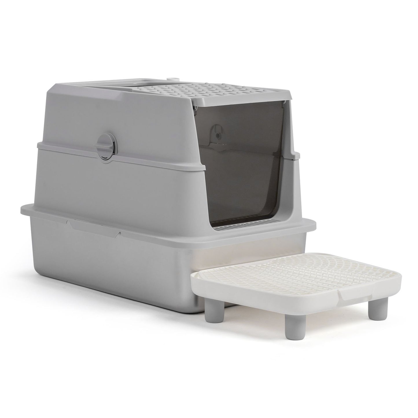 Stainless Steel Cat Litter Box, Covered Extra Large Cat Litter Box