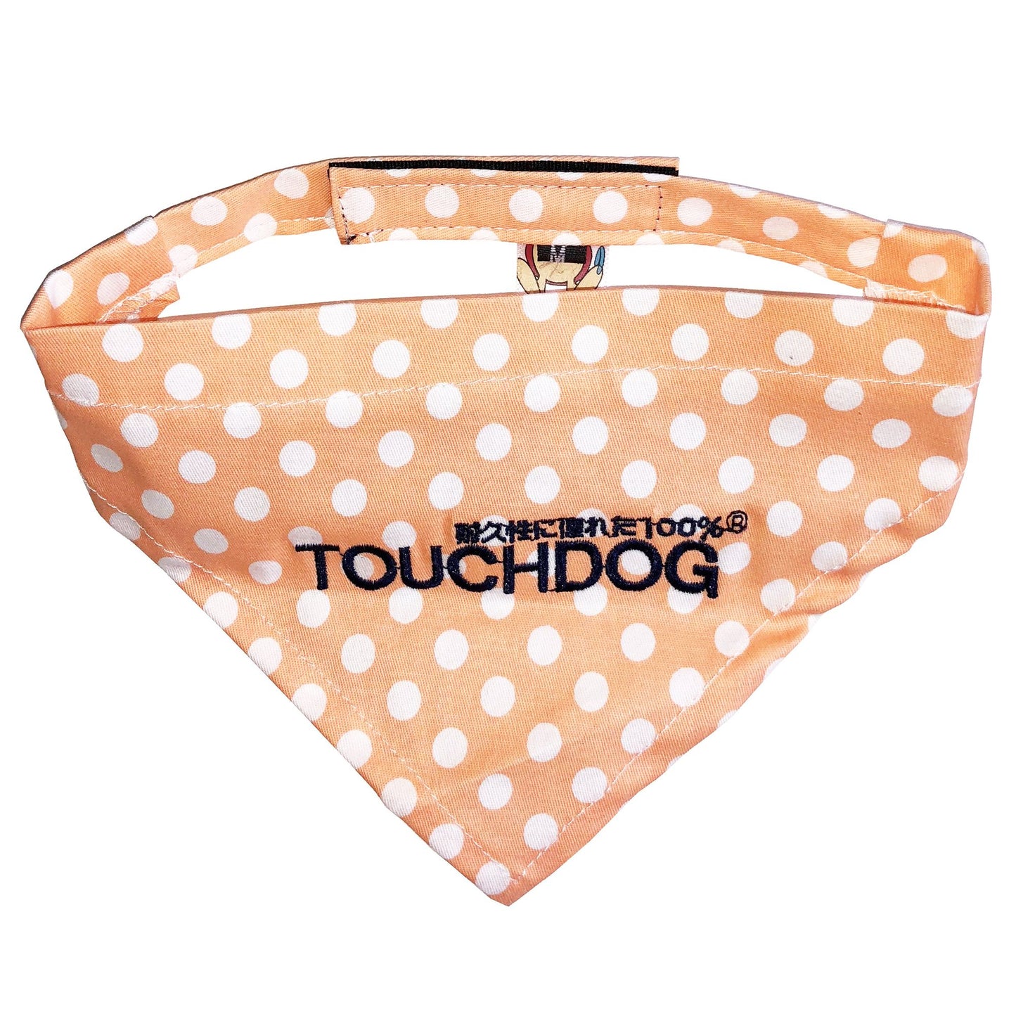 Touchdog Polka Patterned Fashionable Velcro Bandana
