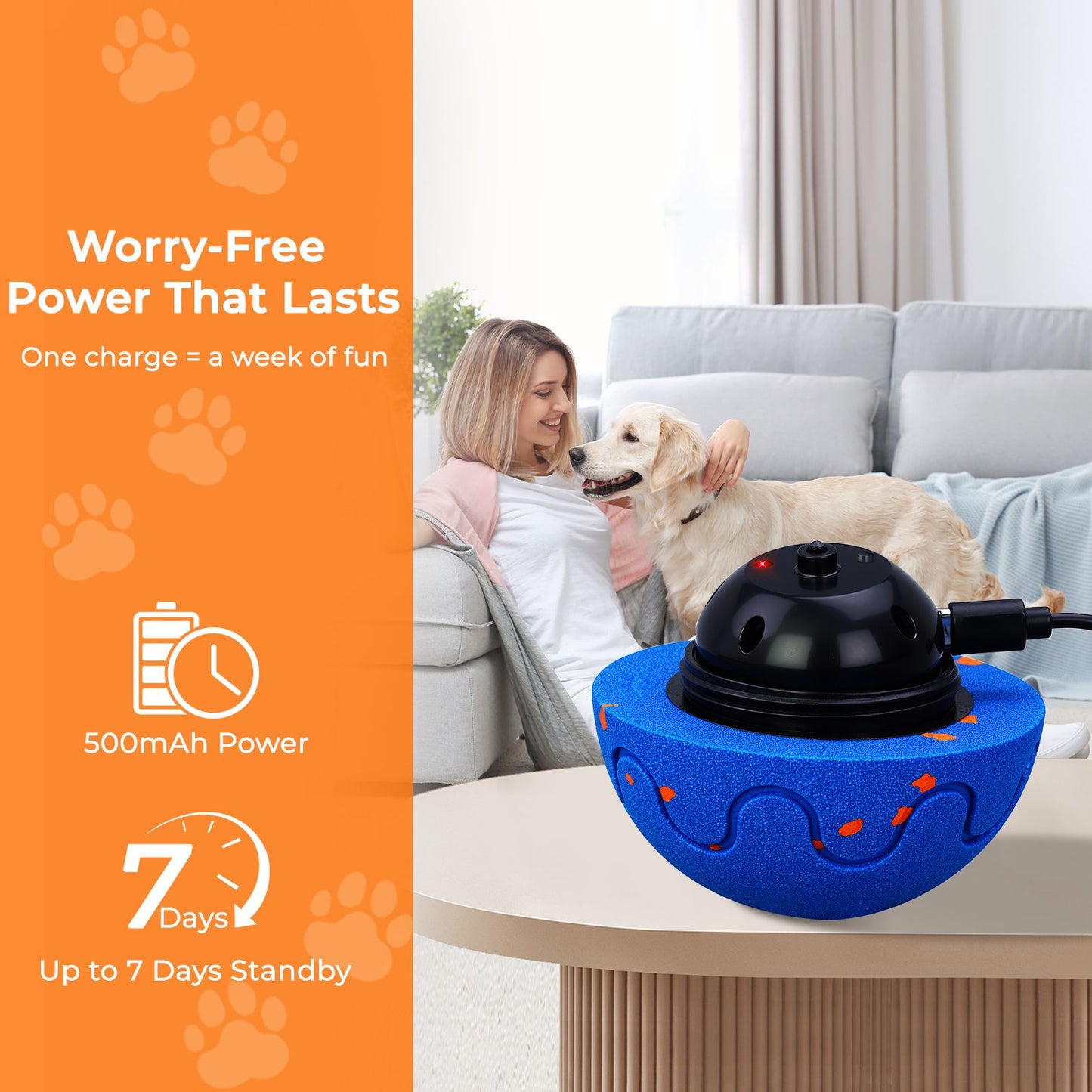 Ultra-Durable Chew-Proof Dog Ball - Smart Motion-Activated Jumping