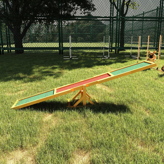 Wooden Dog Agility Seesaw, Training and Exercise Equipment, Weather