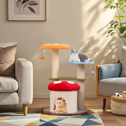 1PC 35 Inch Tall Cat Tower with Sisal Scratching Posts Cat Condo