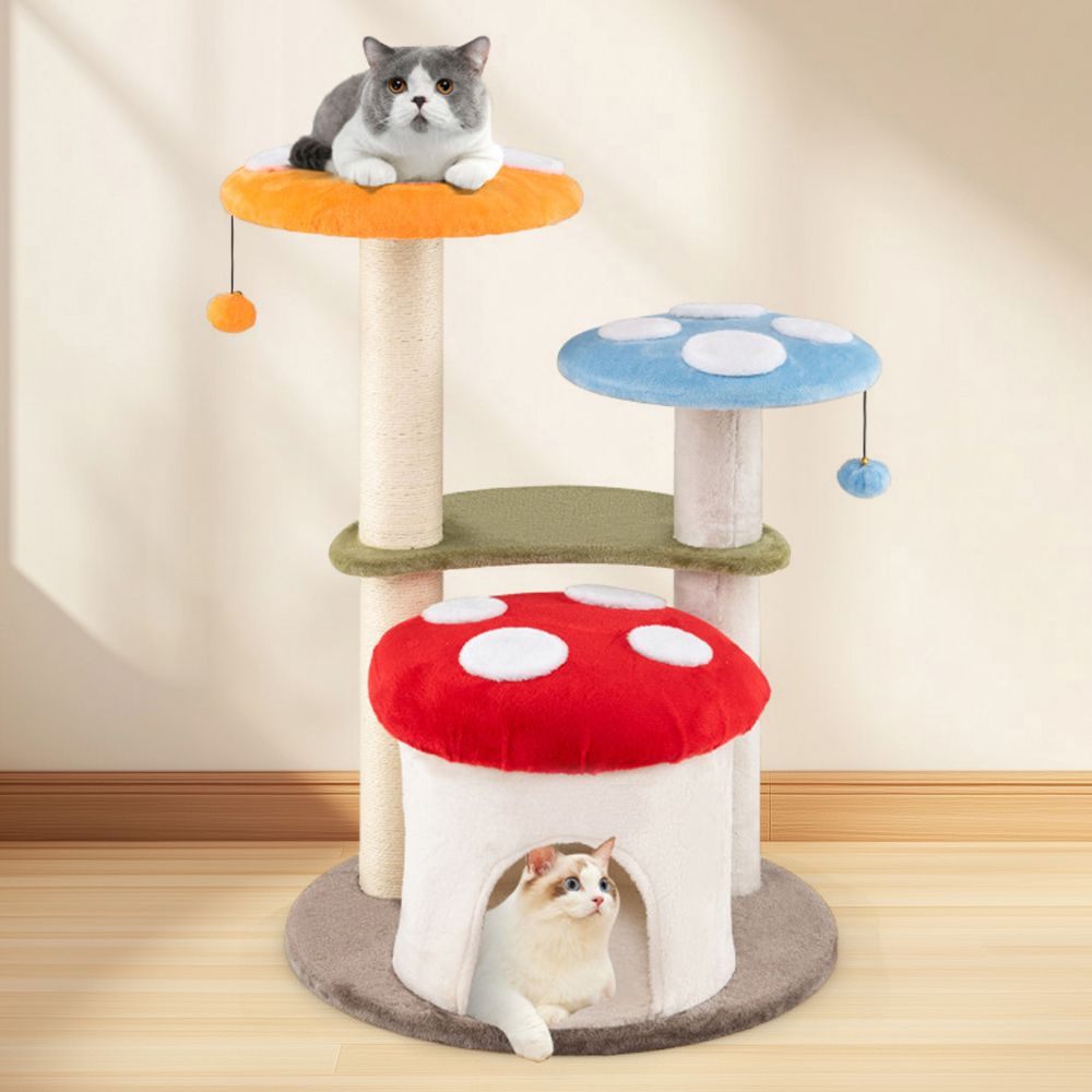 1PC 35 Inch Tall Cat Tower with Sisal Scratching Posts Cat Condo