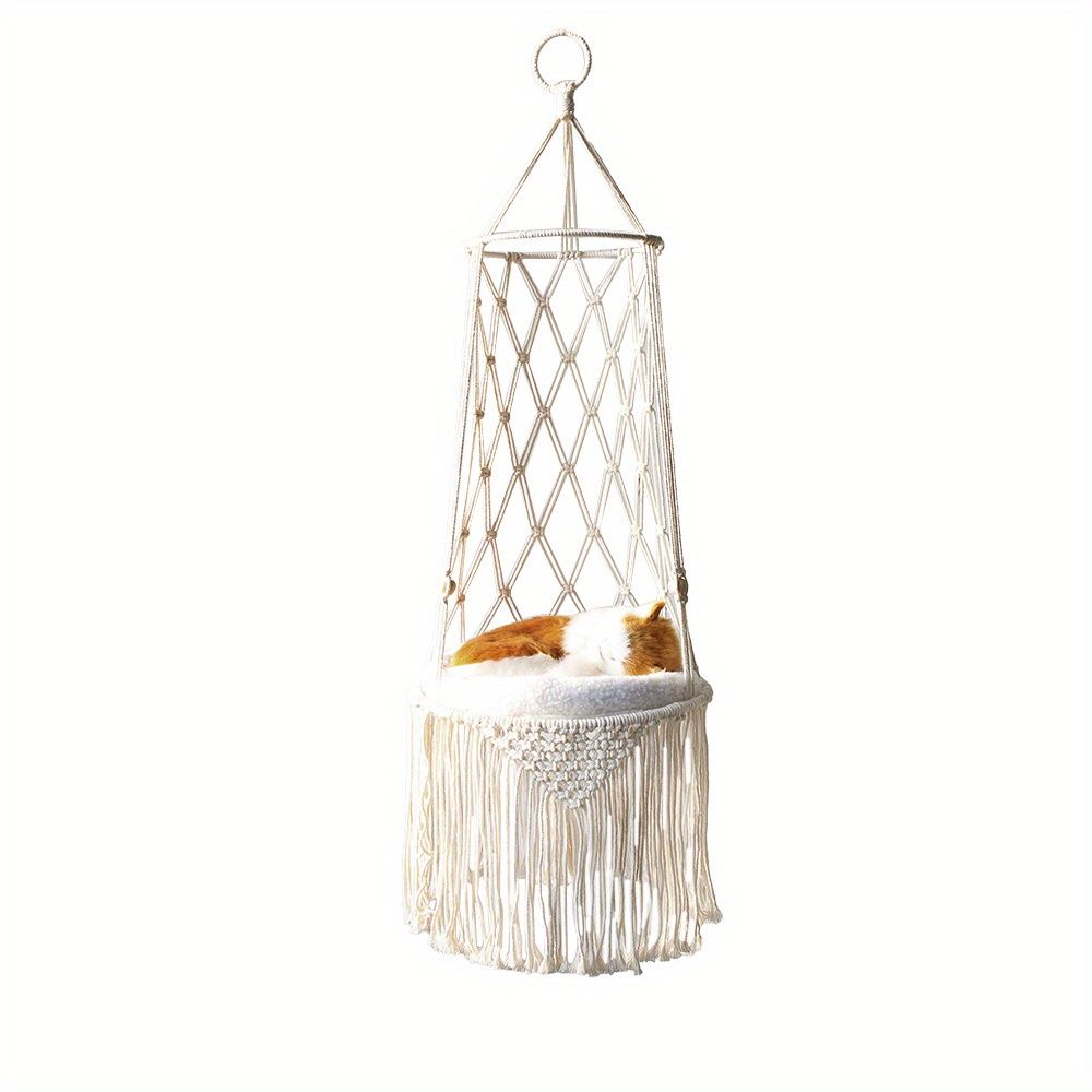 1pc Hand-Woven Cat Nest Hammock Basket - Comfortable and Stylish