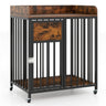 2-in-1 Dog Crate Furniture with Thickened Metal Tubes, Lockable