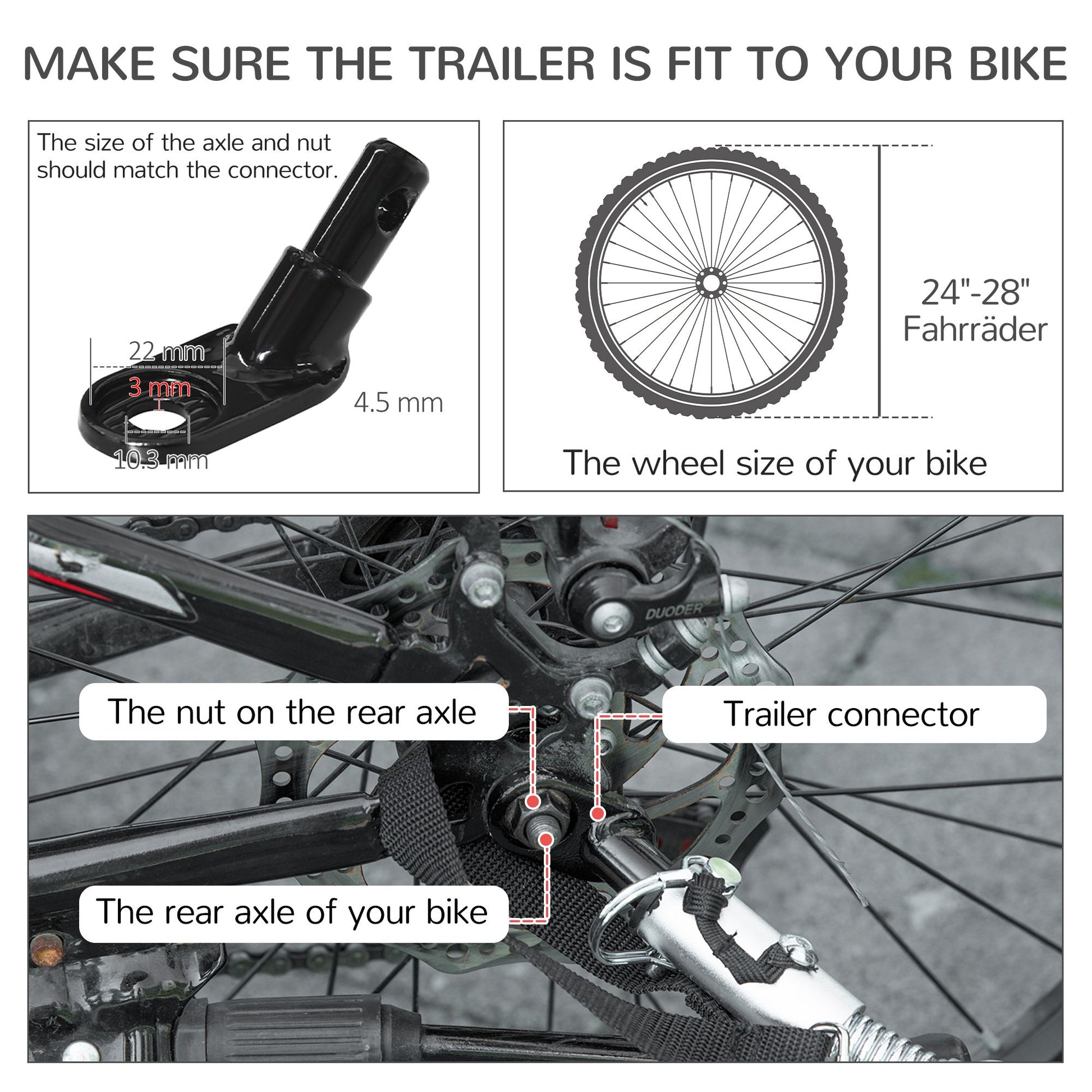 2-in-1 Large Dog Bike Trailer & Stroller Combo with Safety Hitch
