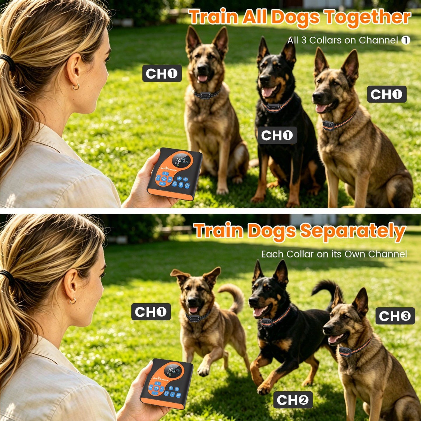 In 1 Wireless Dog Fence System with 1/2 Training Collars(Options)