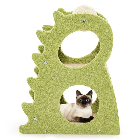 2-Tier Modern Cat Tree for Indoor Cats with Rotatable Sisal