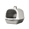 2026 Top Rated Fully Enclosed Cat Litter Box, Gray - Odor-Locking