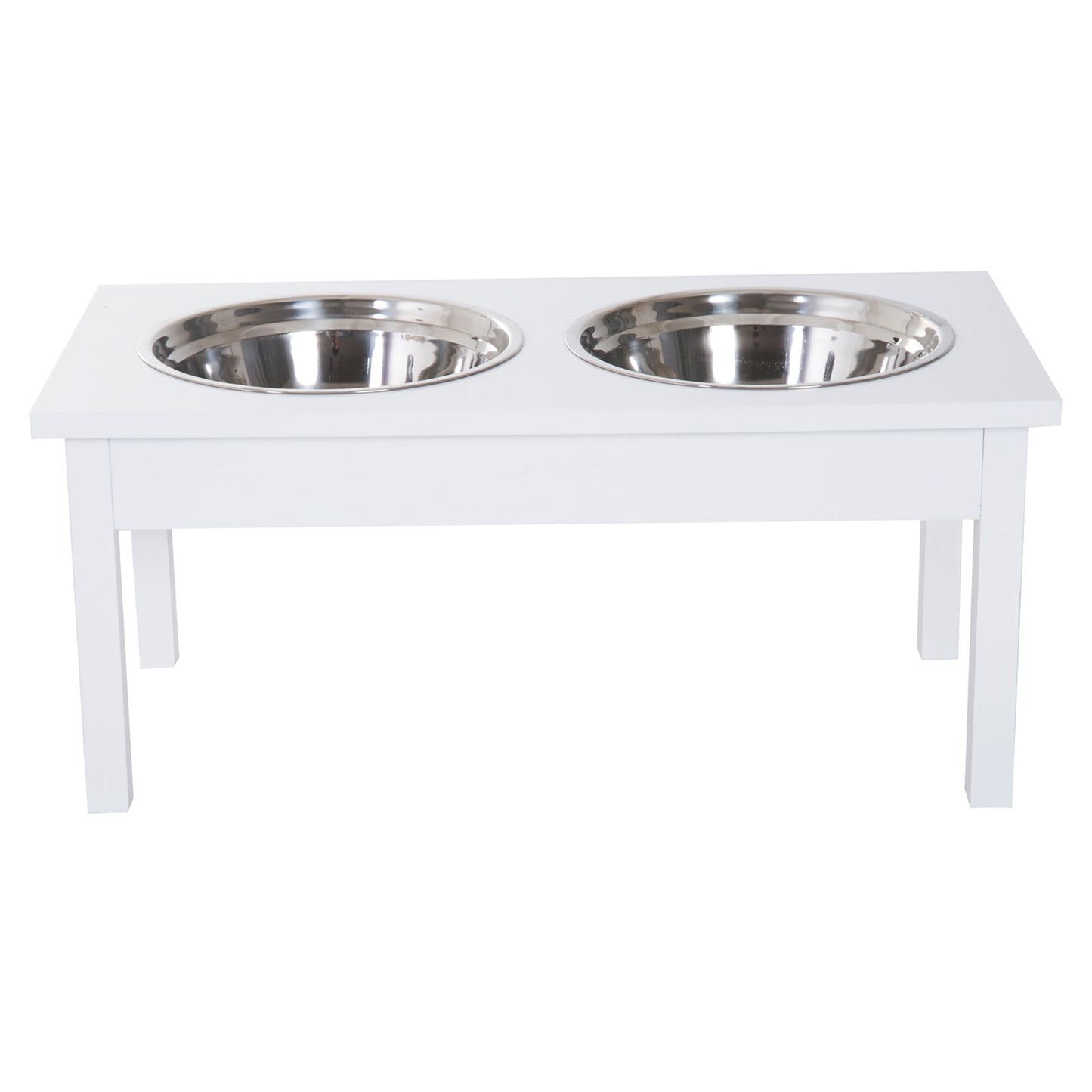 23" Wooden Heavy Duty Dog Food Bowls Pet Elevated Feeding Station