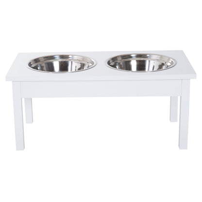 23" Wooden Heavy Duty Dog Food Bowls Pet Elevated Feeding Station