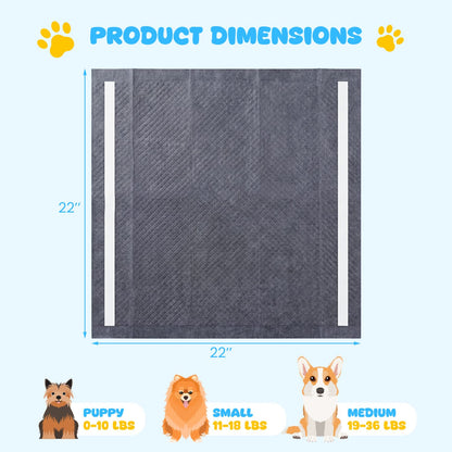 Charcoal Dog Pee Pads 6-Layer for Dogs