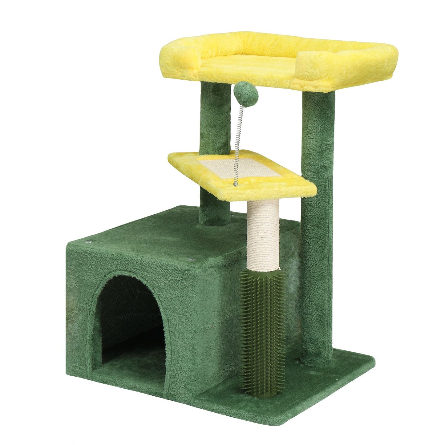 27.5in Cat Tree, Multi-Level Cat Tower with Cat Scratching Post